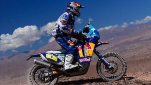 Helder Rodrigues in action during Dakar Rally